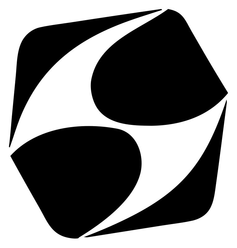Negative Space Rounded Pentagon Mark