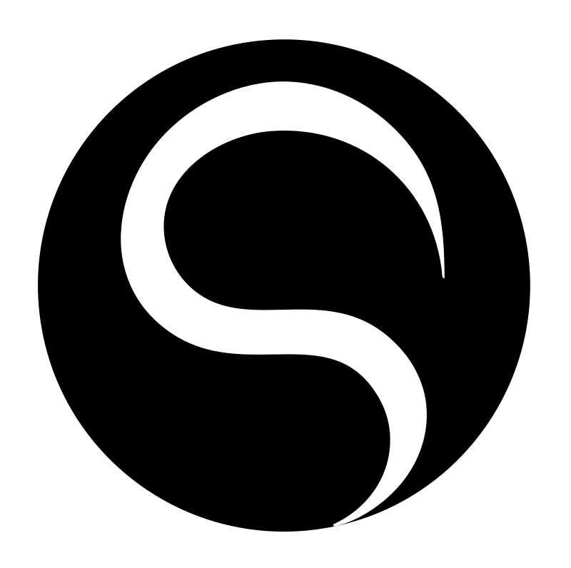 Negative Space S Circle Badge