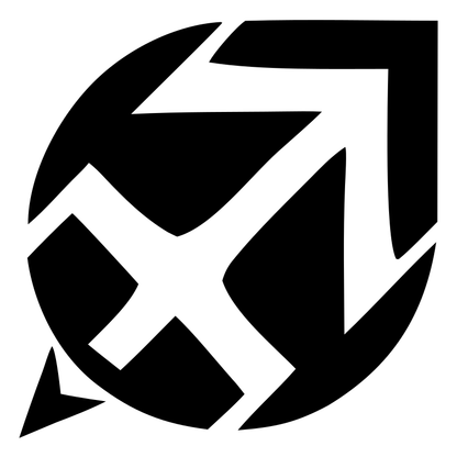Negative Space Sagittarius Shield Crest