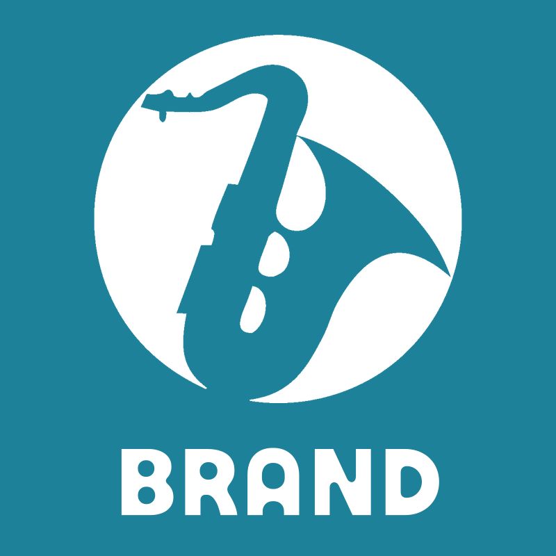 Negative Space Saxophone Circle Badge preview