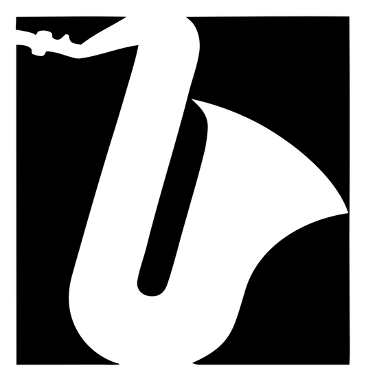 Negative Space Saxophone Cropped Crest