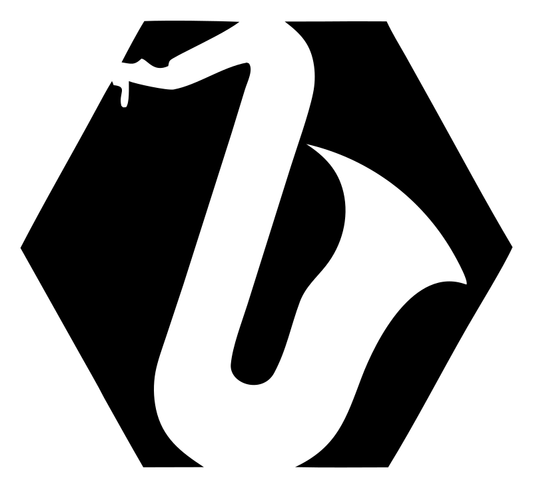 Negative Space Saxophone Hexagon Mark