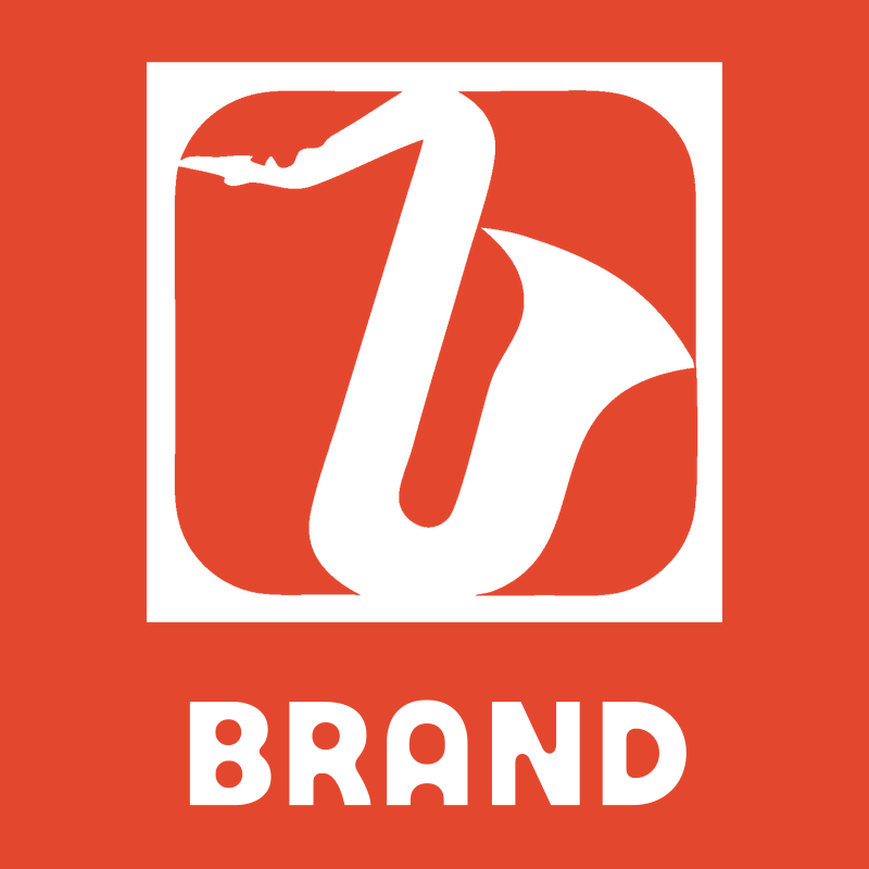 Negative Space Saxophone Rounded Badge preview