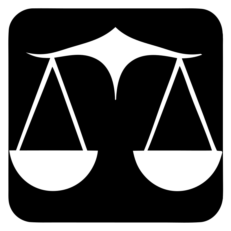 Negative Space Scales Justice Badge