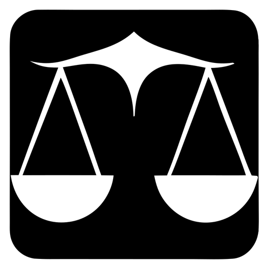 Negative Space Scales Justice Badge