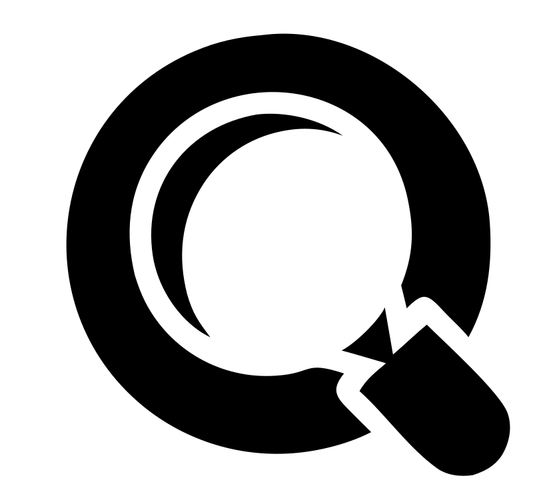 Negative Space Search Loupe Badge