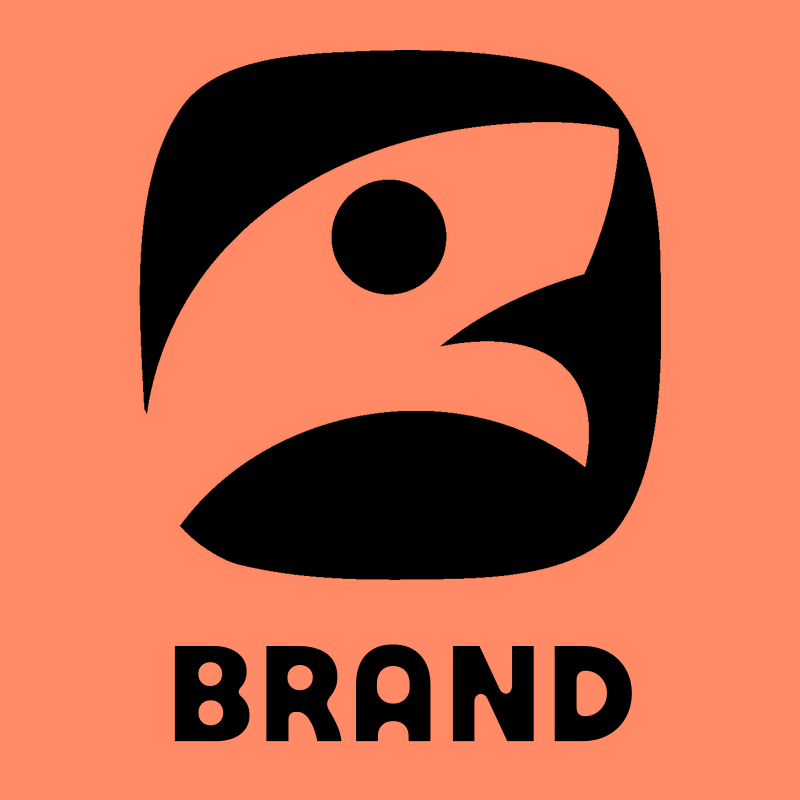 Negative Space Shark Head Badge preview