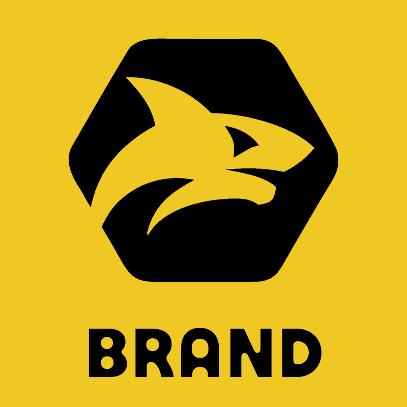 Negative Space Shark Hexagon Badge preview