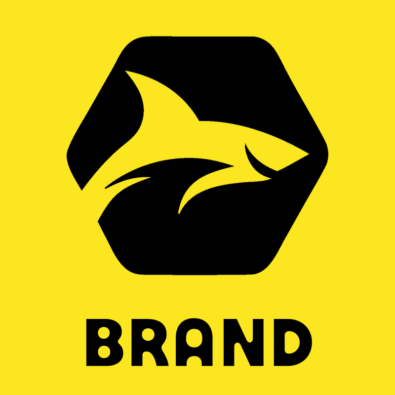 Negative Space Shark Hexagon Badge preview
