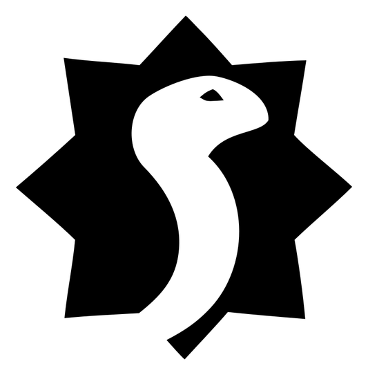Negative Space Snake Star Badge
