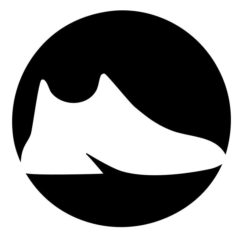 Negative Space Sneaker Circle Badge