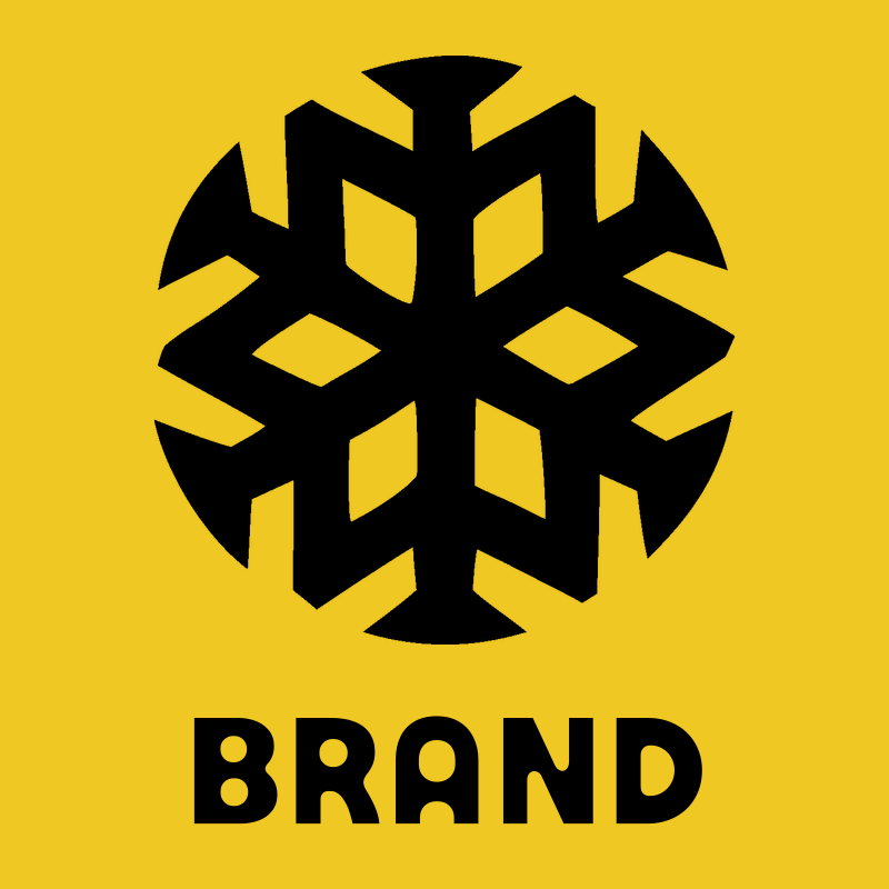 Negative Space Snowflake Circle Badge preview