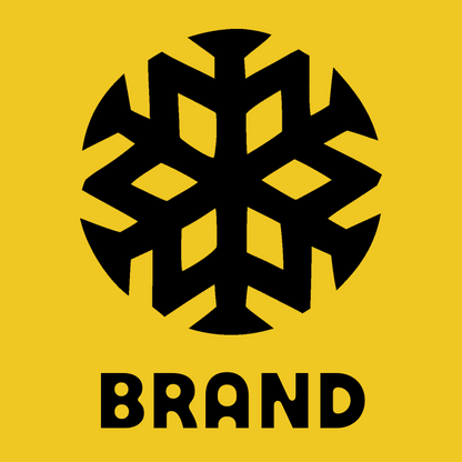 Negative Space Snowflake Circle Badge preview