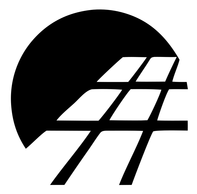 Negative Space Solar Grid Emblem