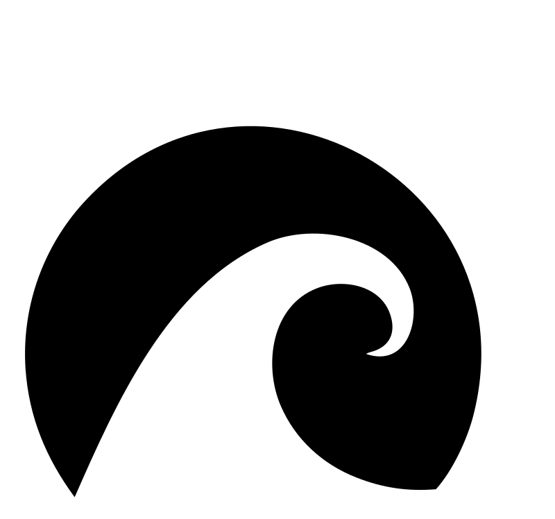 Negative Space Spiral Wave Icon
