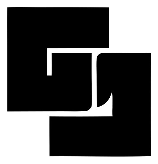 Negative Space Square Overlap Mark