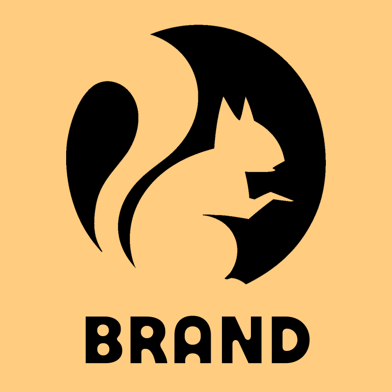 Negative Space Squirrel Round Mark preview