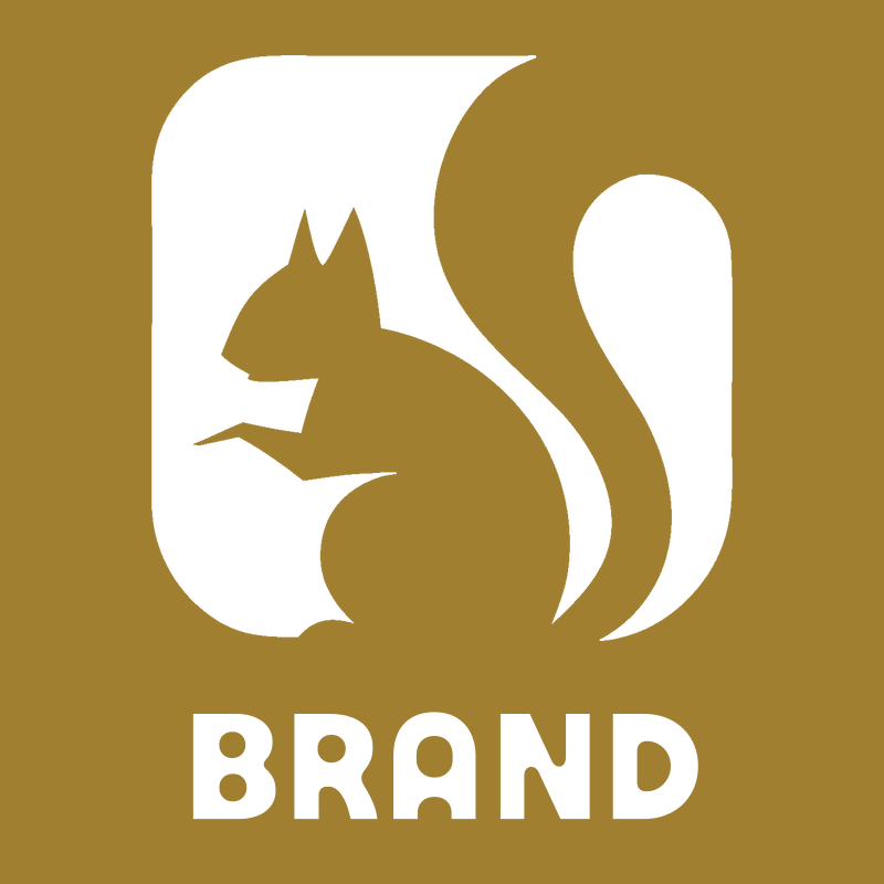 Negative Space Squirrel Rounded Badge preview