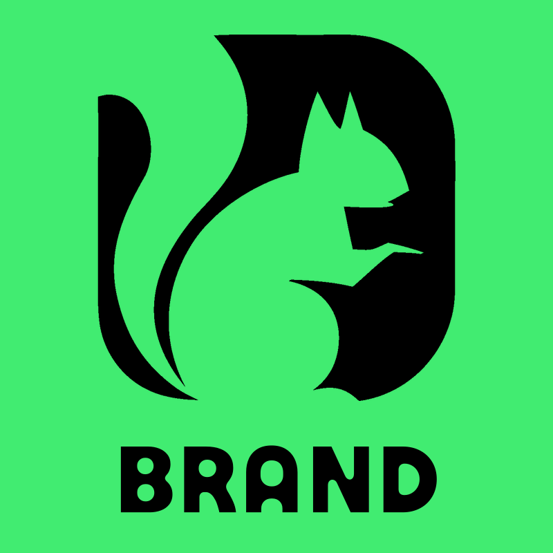 Negative Space Squirrel Rounded Mark preview