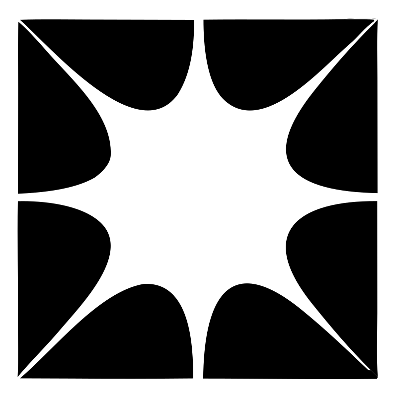 Negative Space Star Burst Crest