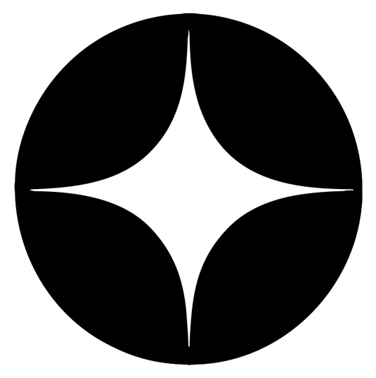 Negative Space Star Circle Badge
