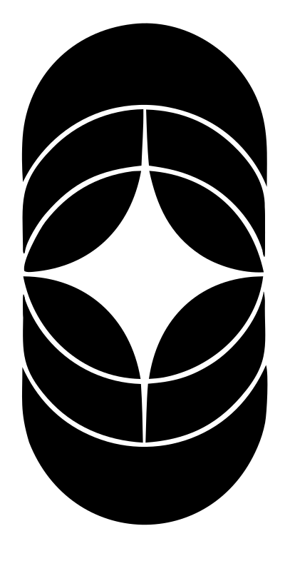 Negative Space Star Compass Badge