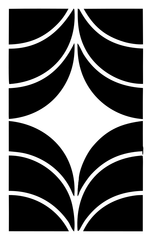 Negative Space Star Compass Mark