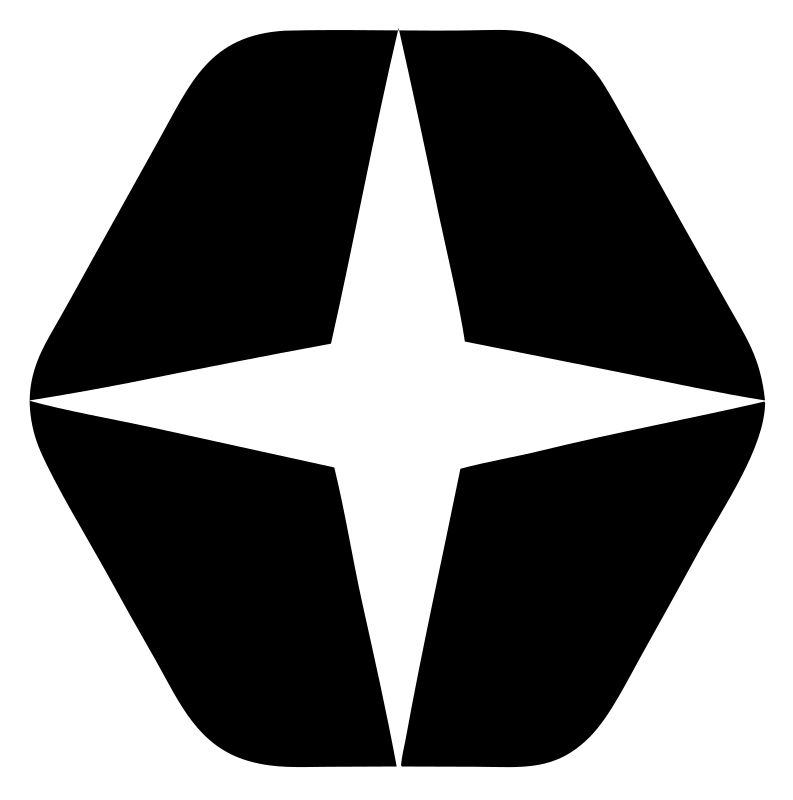 Negative Space Star Hexagon Mark