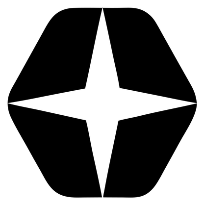 Negative Space Star Hexagon Mark