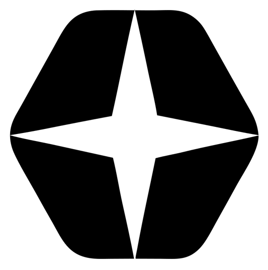 Negative Space Star Hexagon Mark