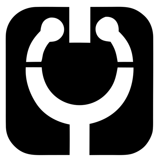 Negative Space Stethoscope App Icon