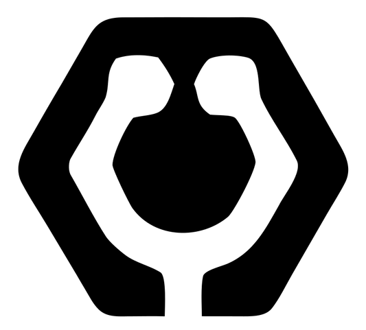 Negative Space Stethoscope Hexagon Mark