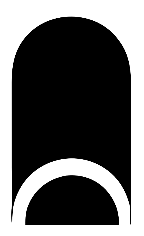 Negative Space Sushi Roll Icon