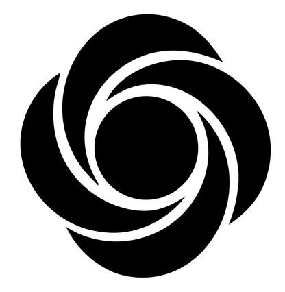 Negative Space Swirl Vortex Badge