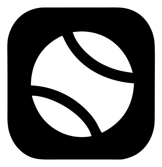 Negative Space Tennis Ball Badge
