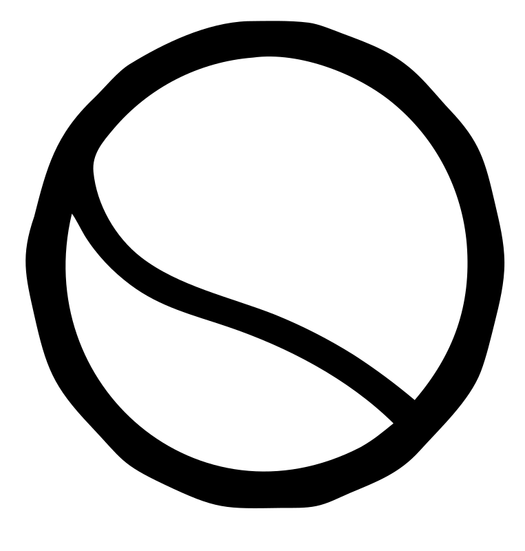 Negative Space Tennis Ball Mark