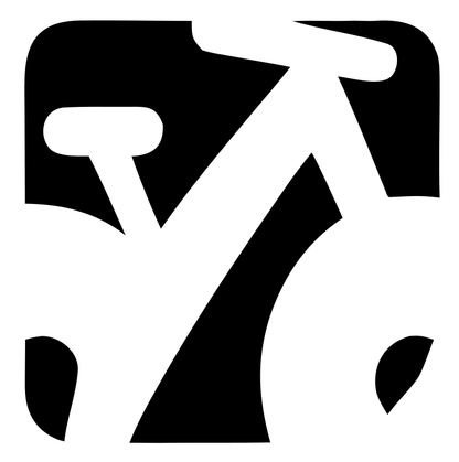 Negative Space Tree Bike Icon