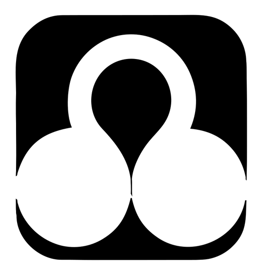 Negative Space Triple Circle Lock Badge