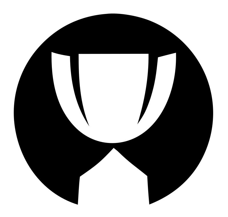 Negative Space Trophy Circle Badge