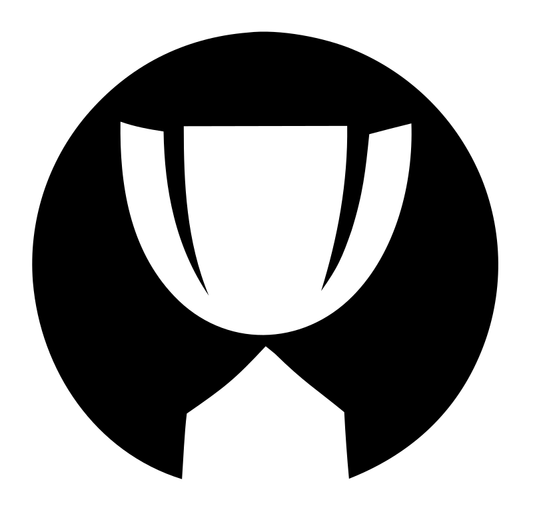 Negative Space Trophy Circle Badge