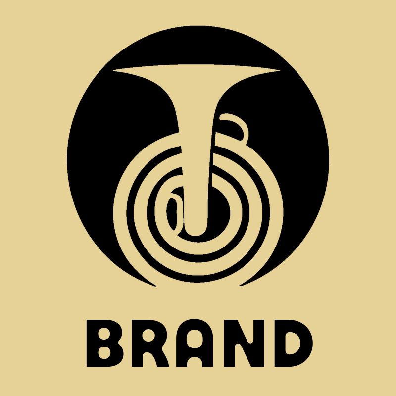 Negative Space Tuba Coil Badge preview