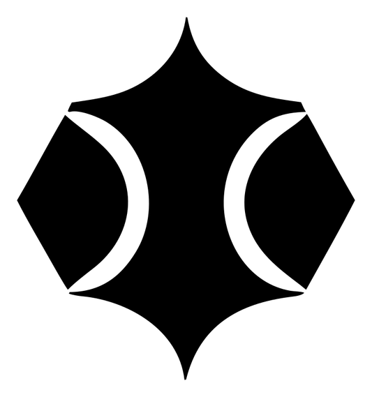 Negative Space Twin Crescent Emblem