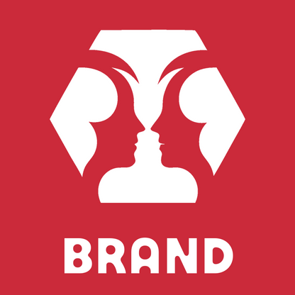 Negative Space Twin Faces Hexagon Badge preview