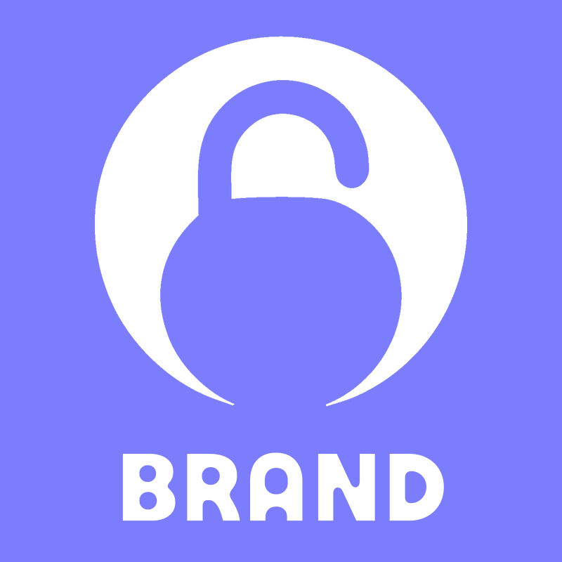 Negative Space Unlocked Padlock Emblem preview