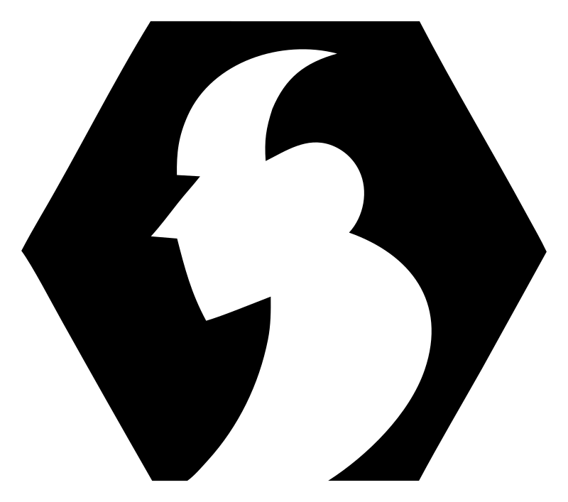 Negative Space Viking Helmet Badge