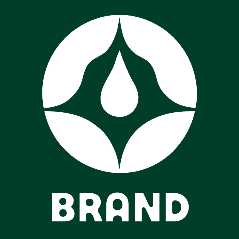 Negative Space Water Drop Circle Badge preview