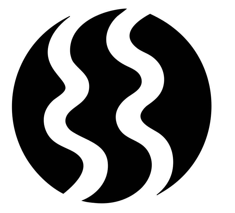 Negative Space Wave Circle Badge