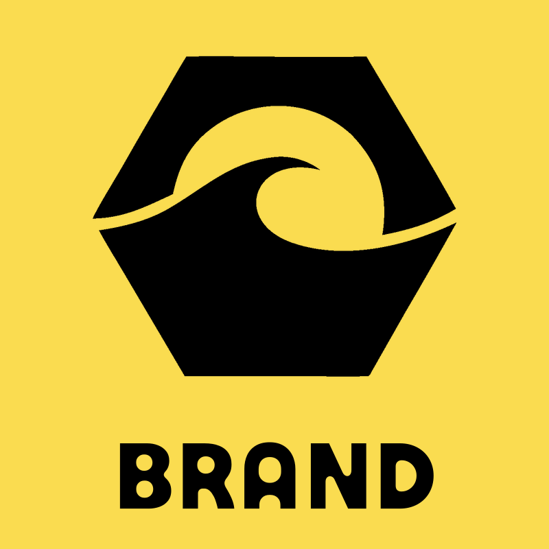 Negative Space Wave Hexagon Badge preview