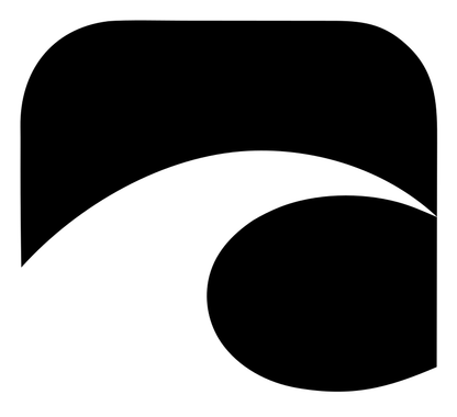 Negative Space Wave Icon