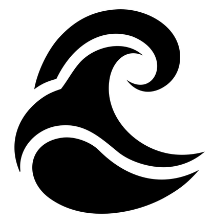 Negative Space Wave Spiral Mark